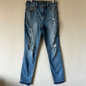 Express Jeans Performance Stretch Cropped legging high rise Jeans